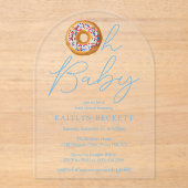 Oh Baby Donut Sprinkle Boys Babydusche Acryleinladungen (Vorderseite)