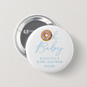 Oh Baby Donut Sprinkle Boys Babydusche Button