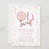 Oh Baby Donut Sprinkle Girl Babydusche Einladung (Vorderseite)