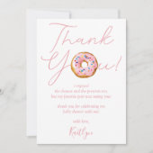 Oh Baby Donut Sprinkle Girls Babydusche Dankeskarte (Vorderseite)