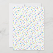 Oh Baby Donut Sprinkle Girls Babydusche Dankeskarte (Rückseite)