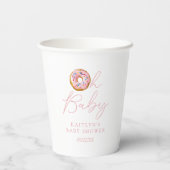 Oh Baby Donut Sprinkle Girls Babydusche Pappbecher (Rückseite)