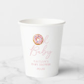 Oh Baby Donut Sprinkle Girls Babydusche Pappbecher (Vorderseite)