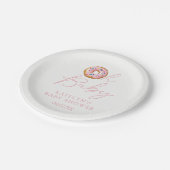 Oh Baby Donut Sprinkle Girls Babydusche Pappteller (Schrägansicht)