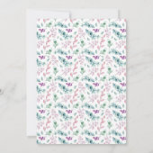 Oh Baby DRAGONFLY machen eine Wunschdusche floral Einladung (Rückseite)