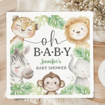 Oh Baby Dschungel-Baby-Party-Safari-Tiere Papier