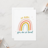 Oh Baby, du bist so geliebt Karte (Vorderseite/Rückseite Beispiel)