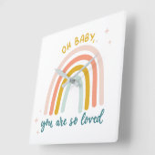Oh Baby, du bist so geliebt Quadratische Wanduhr (Winkel)