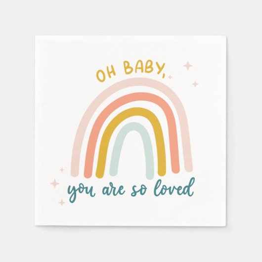 Oh Baby, du bist so geliebt Serviette (Vorderseite)