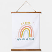 Oh Baby, du bist so geliebt Wandteppich Mit Holzrahmen (Vorderseite)