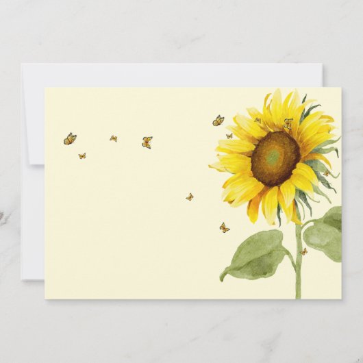 Oh, Baby! Dusche für Sonnenblumen Einladung (Rückseite)