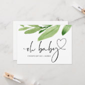 Oh Baby Dusche Junge Mutter Herzlichen Glückwunsch Karte (Vorderseite/Rückseite Beispiel)