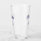 Oh Baby Dusche Navy Blue Script Geschenk Gefallen Glas (Links)