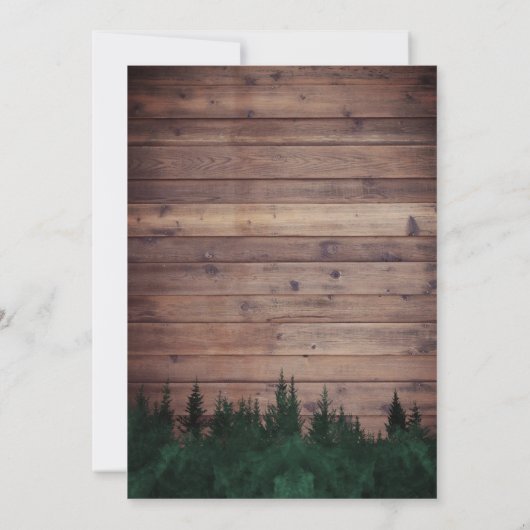 Oh Baby Dusche Rustikale Wald Owl String Lights Einladung (Rückseite)