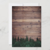 Oh Baby Dusche Rustikaler Wald Eichhörnchen Einladung (Rückseite)