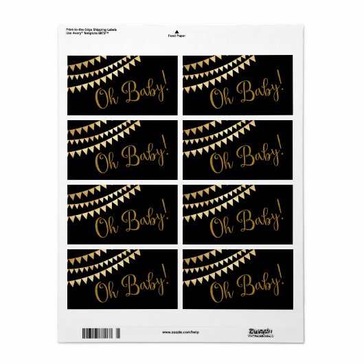 Oh Baby Dusche Wasserflasche (Vorne)