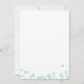 Oh Baby-Duschen-Einladungs-Jungen-blauer silberner Einladung (Rückseite)