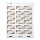 Oh Baby Duschmädchen BOHO Wasserfarbenfrohe Rückke Adressaufkleber (Vorne)