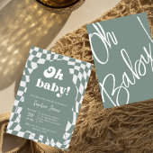 Oh, Baby! Dusty Checkered | Gingham | Babydusche I Einladung