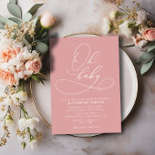 Oh Baby Dusty Rose Babydusche Einladung