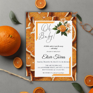 Oh Baby Ein Kleiner Süßer Orange Citrus Baby Showe Einladung