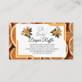 Oh Baby eine kleine Süsse Orange Citrus Baby Dusch Begleitkarte (Vorderseite)