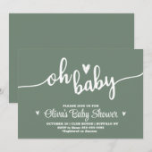 Oh Baby Einladung (Vorne/Hinten)