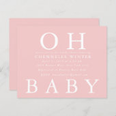 Oh Baby | Einladung der Babydusche (Vorne/Hinten)