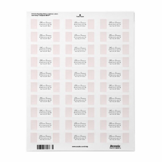 Oh Baby Elegant Script Pink Address Labels (Vorne)