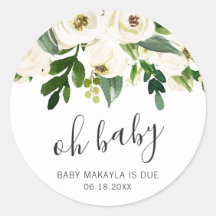 Oh Baby Elegant White Floral Girl Babydusche
