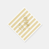 Oh Baby Elegante Script & Stripes Baby Dusche Serviette (Ecke)