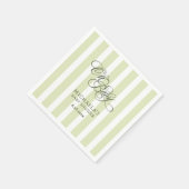 Oh Baby Elegante Script & Stripes Baby Dusche Serviette (Ecke)