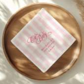 Oh Baby Elegante Script & Stripes Baby Dusche Serviette
