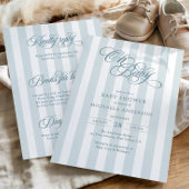 Oh Baby Elegantes Script in einer Babydusche Einladung