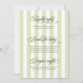 Oh Baby Elegantes Script in einer Babydusche Einladung (Rückseite)