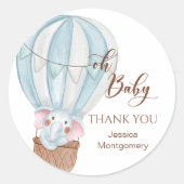 Oh Baby Elephant in Hot Air Balloon Stickers (Vorderseite)