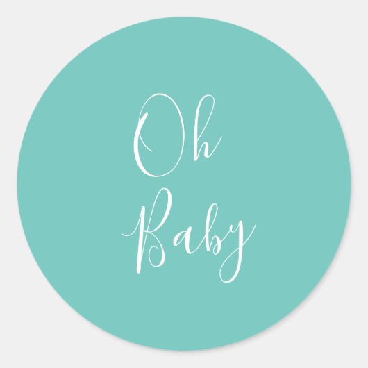 Oh Baby Envelope Runder Aufkleber (Vorderseite)