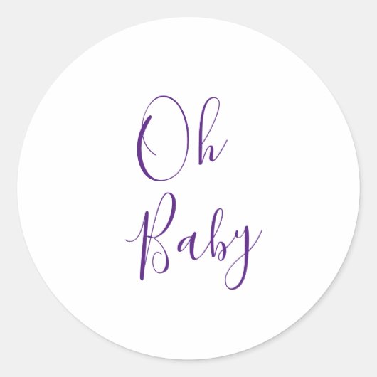 Oh Baby Envelope Runder Aufkleber (Vorderseite)