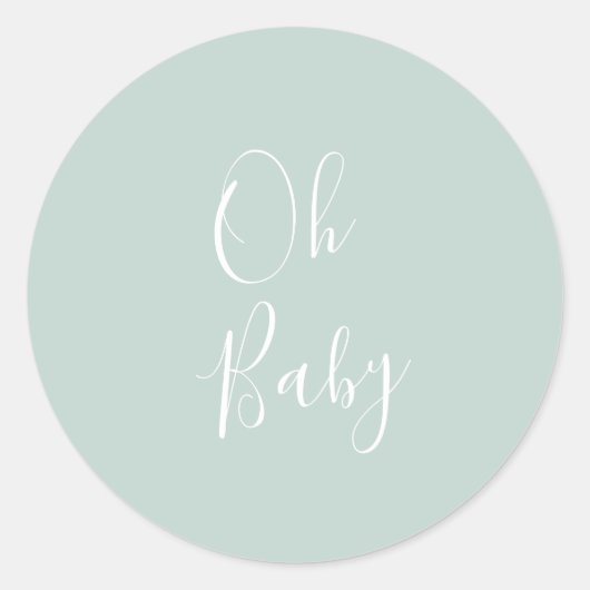 Oh Baby Envelope Runder Aufkleber (Vorderseite)
