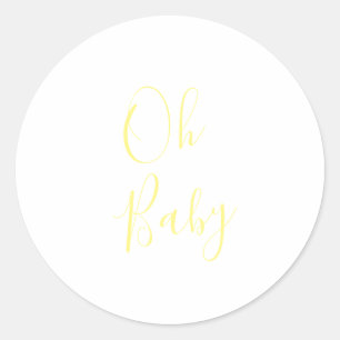 Oh Baby Envelope Runder Aufkleber