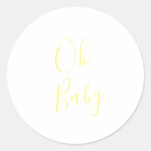 Oh Baby Envelope Runder Aufkleber (Vorderseite)