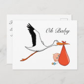 Oh Baby erwartet Ankündigung Postkarte (Vorne/Hinten)
