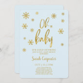 Oh Baby, es ist kalt draußen im Winter Baby Einladung (Vorne/Hinten)