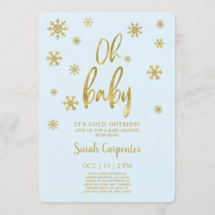 Oh Baby, es ist kalt draußen im Winter Baby Einladung