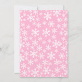 Oh Baby Es ist kalt draußen, rosa Babydusche Einladung (Rückseite)