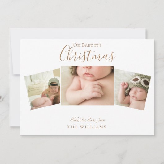 Oh Baby Es ist Weihnachts Collage Foto White II (Vorderseite)