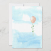 Oh Baby Eucalyptus Balloon Neutral Baby Shower Einladung (Rückseite)
