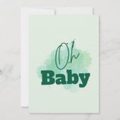 Oh Baby Eucalyptus Leaves  Baby Shower Einladung (Rückseite)
