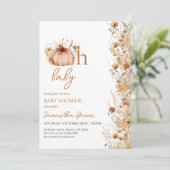 Oh Baby Fall Baby Dusche Einladung (Stehend Vorderseite)