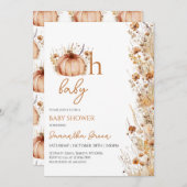 Oh Baby Fall Baby Dusche Einladung (Vorne/Hinten)